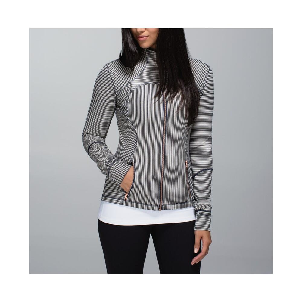 Lululemon Forme Jacket II Women's Textured Pine Inkwell Mojave Striped Full Zip